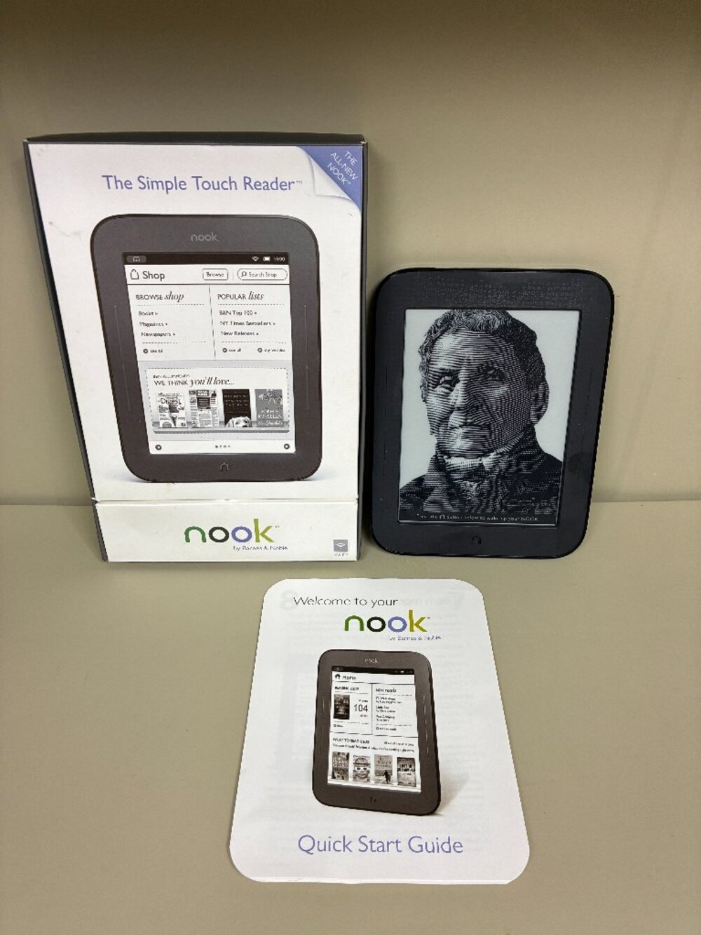 Nook Simple Touch BNRV300 6in Black eBook Reader Wi-Fi 2GB Touchscreen E-Ink
